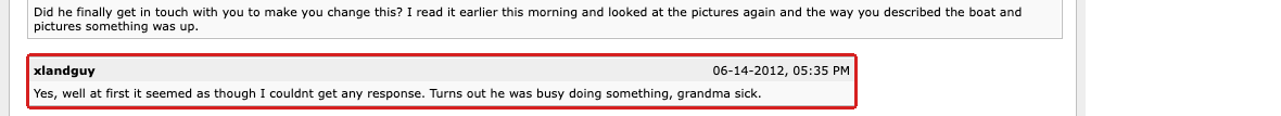 The target post rendered at 80 percent width, outlined in red, below an unperturbed neighbour.