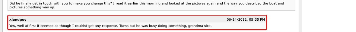 The target post rendered at 90 percent width, outlined in red, below an unperturbed neighbour.
