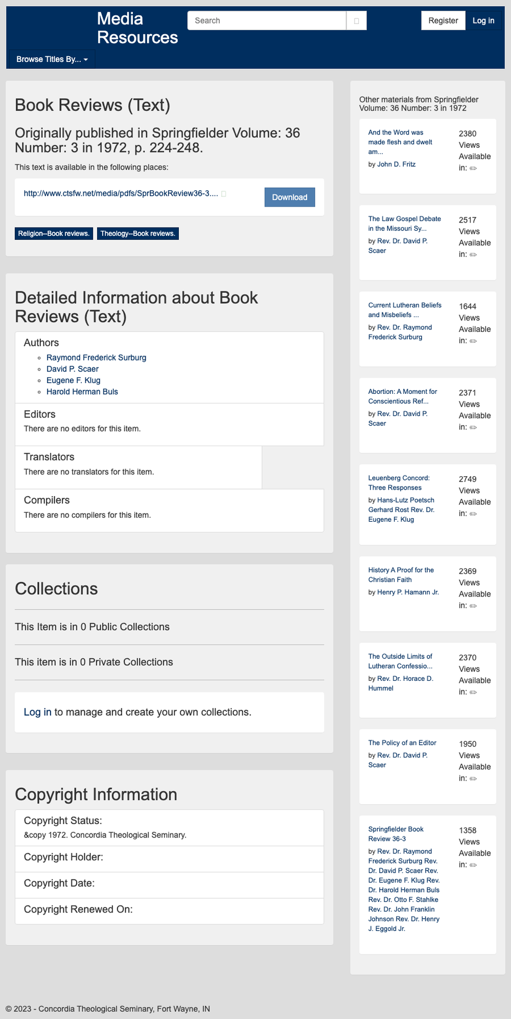 Library record page in which one information panel is rendered narrower than the others.